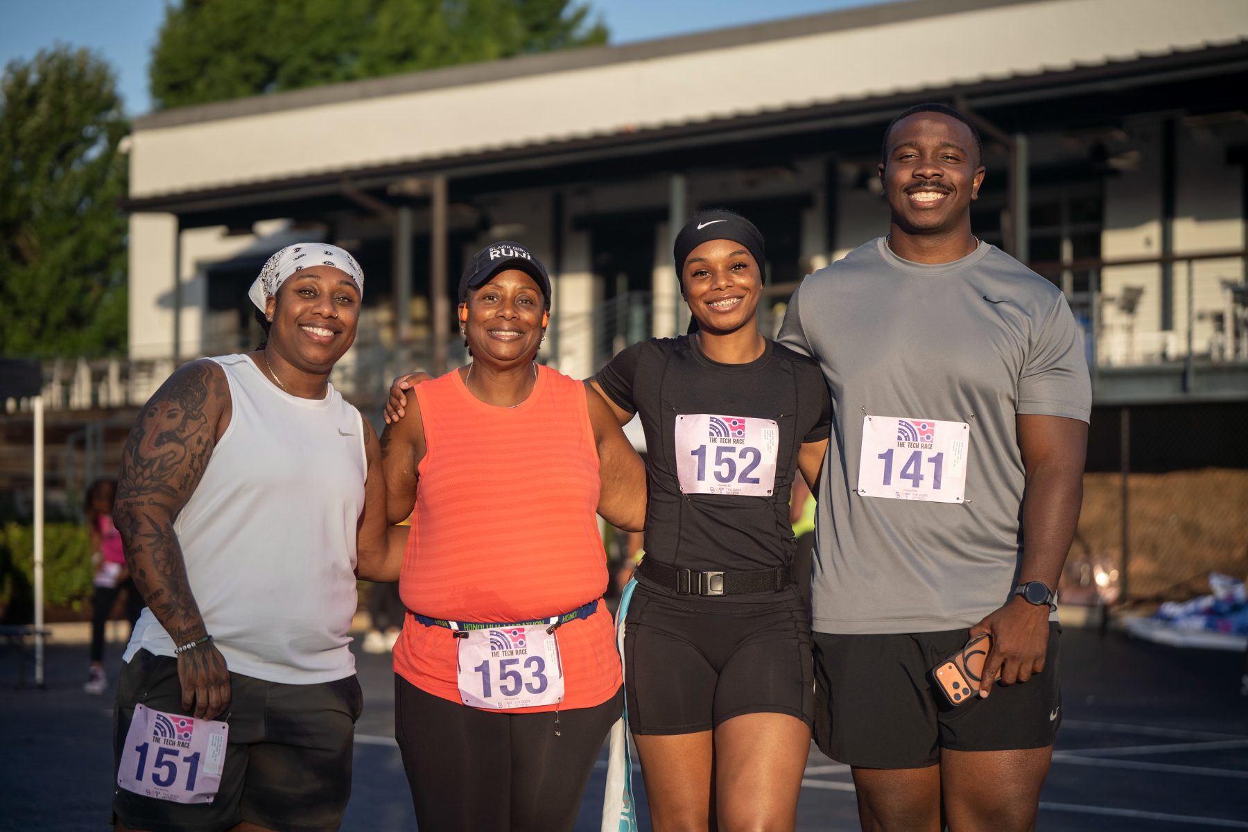 Group of four runners